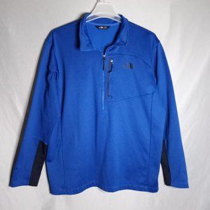 The North Face Men's Blue Long Sleeve 1/4 Zip Athletic Athleisure Sweatshirt XXL